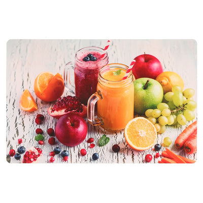 Plastic Placemat Fruit Smoothie - Set of 12|Napperon en plastique avec une image de frappés aux fruits - ensemble de 12