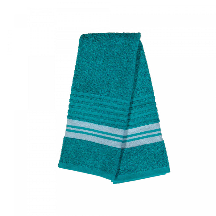 Essuie-mains bleu sarcelle 16 x 27 de luxe - ensemble de 6 serviettes
