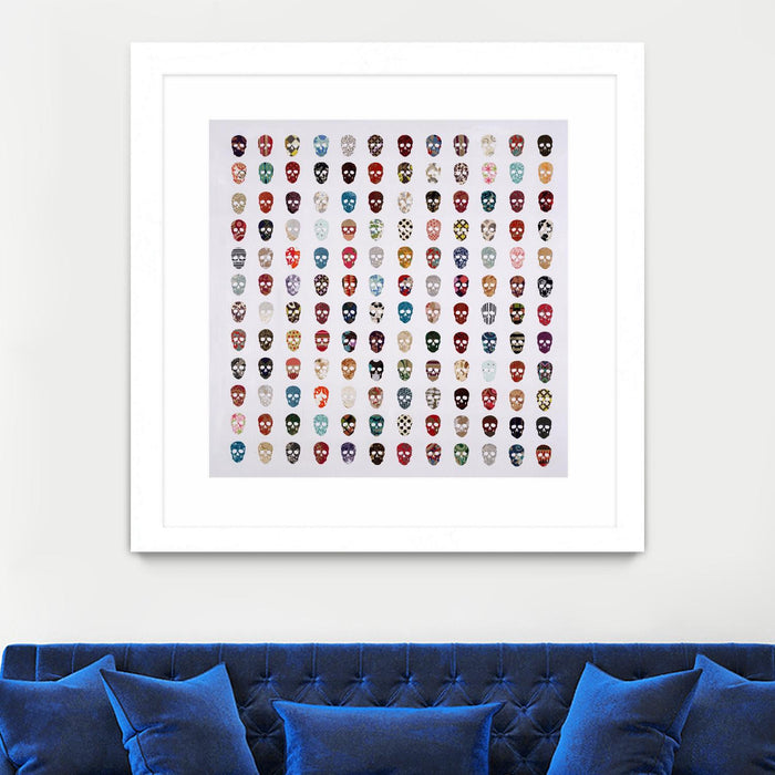 Œuvre d’art murale encadrée blanche et mate « Gorgeous Crowd » 36 x 36