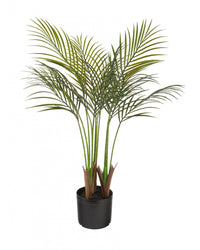 Palmier areca artificiel de 35 po pour l’intérieur et l’extérieur en pot noir