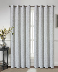Paire de panneaux de rideaux gris à oeillets Knightly à effet 3D en jacquard - 54x84