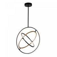 Luminaire suspendu II Trilogy noir et laiton à DEL intégrées