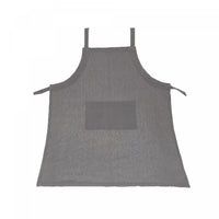 Tablier en polyester-coton gris avec poche