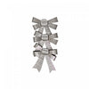 3 boucles brillantes argentées - ensemble de 6 articles d’emballage-cadeau