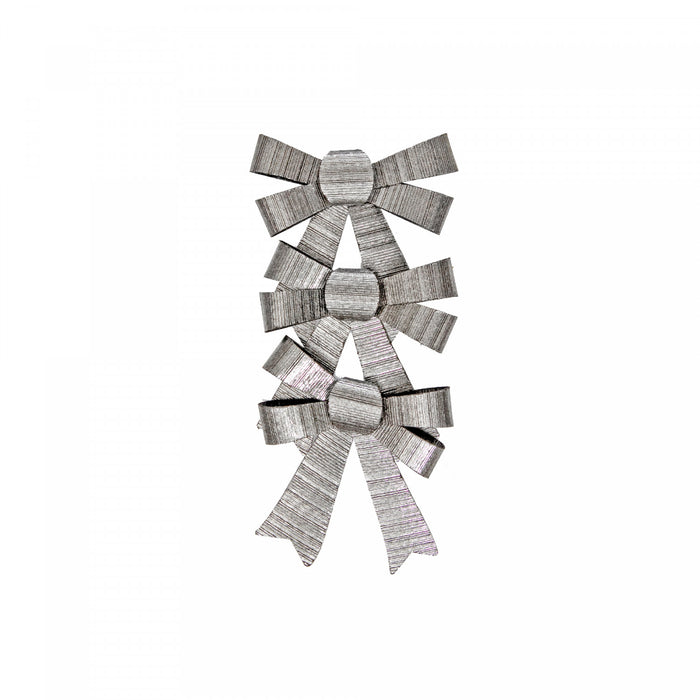 3 boucles brillantes argentées - ensemble de 6 articles d’emballage-cadeau