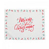 Napperon « Merry Christmas » avec bordure ornée de houx - ensemble de 12