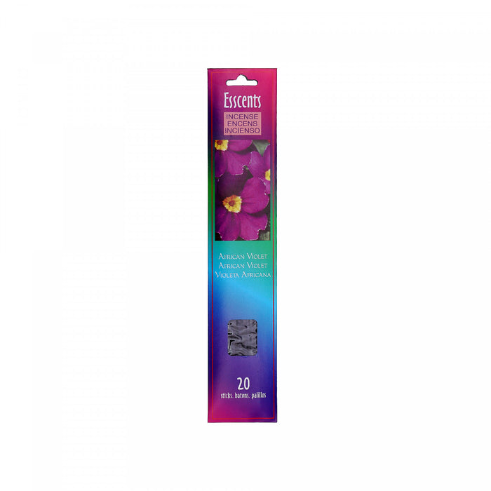 Bâtons à arôme de violette d’Usambara d’Esscents - ensemble de 8 paquets de bâtons d’encens