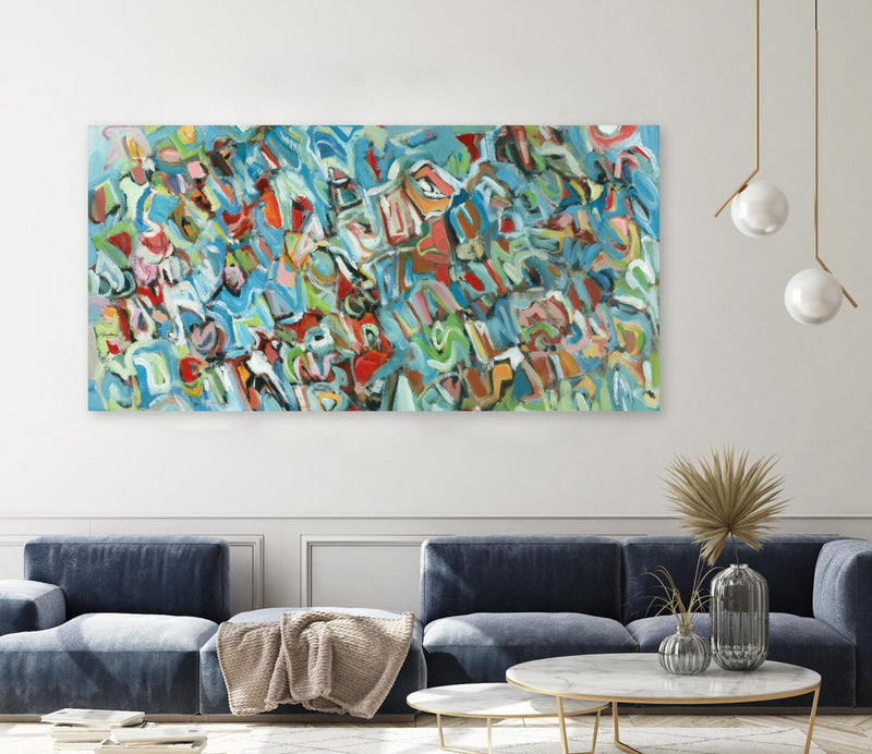 Œuvre d’art murale Giant Art « Lignes 2 » 72 x 36