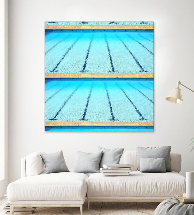 Œuvre d’art murale Giant Art « Whales Of Time » 72 x 72