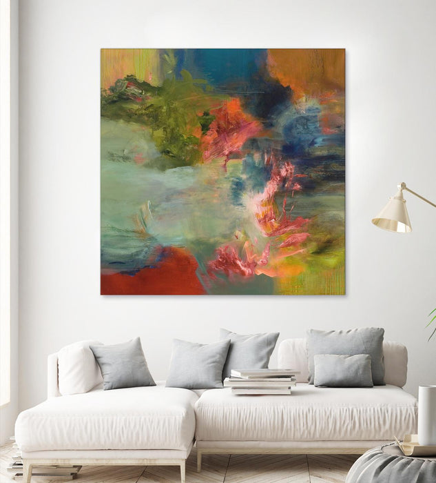 Œuvre d’art murale Giant Art « Midcenttury Flight » 54 x 54