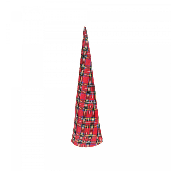 Arbre de Noël conique à motif écossais (grand)
