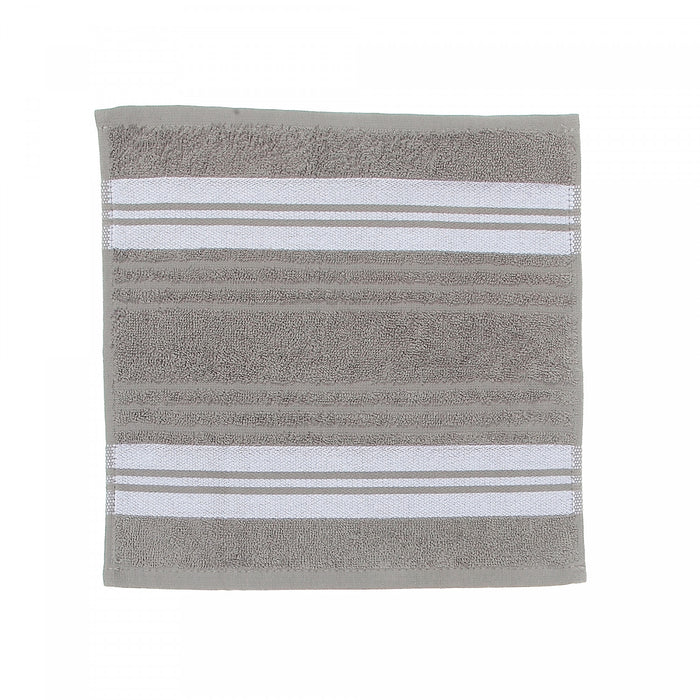 Débarbouillette gris clair 12 x 12 de luxe - ensemble de 6 serviettes