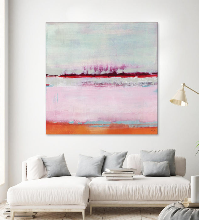 Œuvre d’art murale Giant Art « Persimmon Jump Ii » 54 x 54