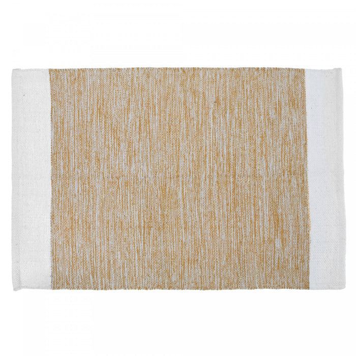 Carpette dorée en coton tissé à la main avec LurexMC