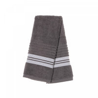 Essuie-mains gris froid 16 x 27 de luxe - ensemble de 6 serviettes