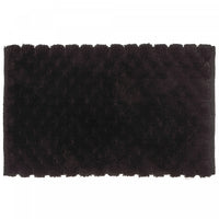 Tapis de salle de bain 20 x 32 blanc tissé à la main avec pompon