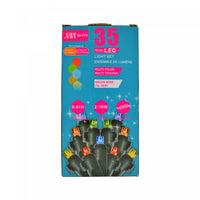 Jeu de 35 lumières à DEL de 5 mm pour l’intérieur et l’extérieur avec ampoules multicolores - ensemble de 2 jeux de lumières de Noël