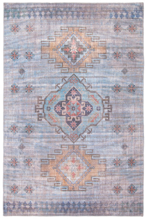 Carpette Kashkuli bleue 5 pi 3 po x 8 pi 0 po