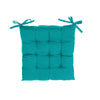 Coussin de chaise capitonné 18 x 18 en polyester bleu sarcelle - ensemble de 2