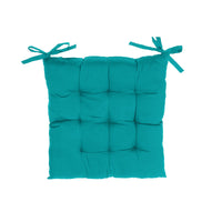 Coussin de chaise capitonné 18 x 18 en polyester bleu sarcelle - ensemble de 2