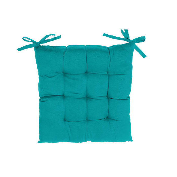Coussin de chaise capitonné 18 x 18 en polyester bleu sarcelle - ensemble de 2