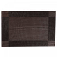 Napperon de couleur chocolat en vinyle de style classique - ensemble de 12