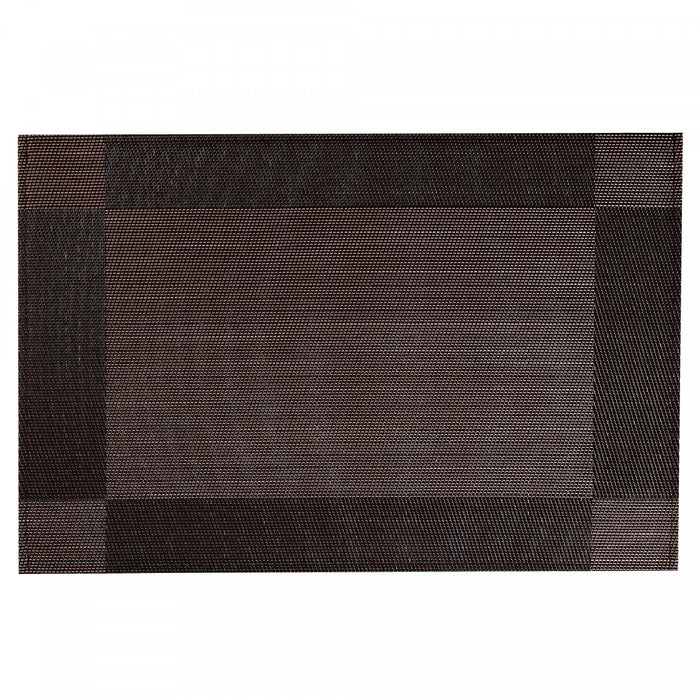Napperon de couleur chocolat en vinyle de style classique - ensemble de 12