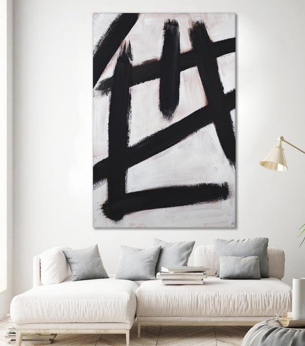Œuvre d’art murale Giant Art « Ink Strokes » 84 x 54