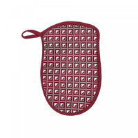 Poignée à motif géométrique en silicone rouge - ensemble de 4