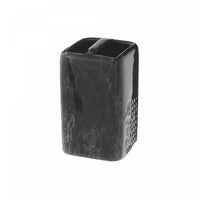 Porte-brosse à dents noir granite en céramique - ensemble de 2 accessoires pour salle de bain