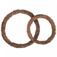 Ensemble 2 couronnes de vigne de couleur chocolat