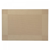 Napperon de couleur naturelle en vinyle de style classique - ensemble de 12