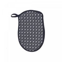 Poignée en silicone bleu marine à motif géométrique - ensemble de 4