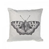 Coussin en polyester-coton avec un papillon et une fermeture à glissière latérale - ensemble de 2
