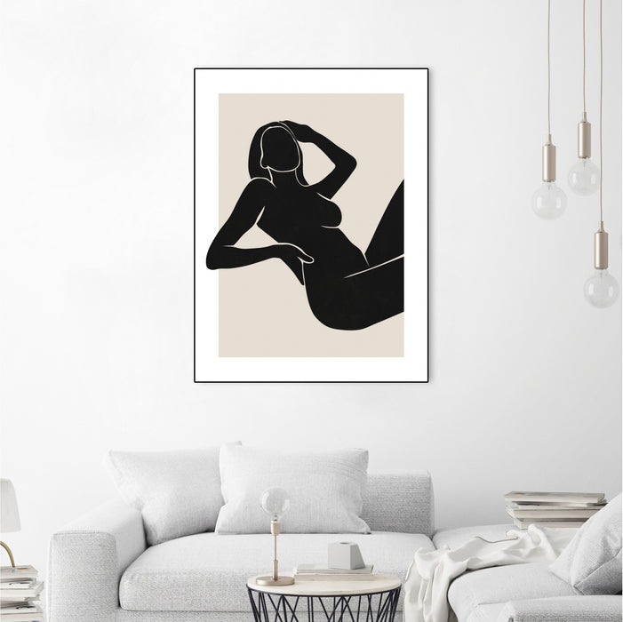 Œuvre d'art murale sur toile encadrée noire « Untitled » 18 x 24