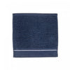 Débarbouillette brodée luxueuse 12 x 12 bleue - ensemble de 6 serviettes