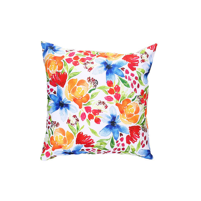 Coussin 18 x 18 en polyester à estampe numérique d’inspiration florale - ensemble de 2