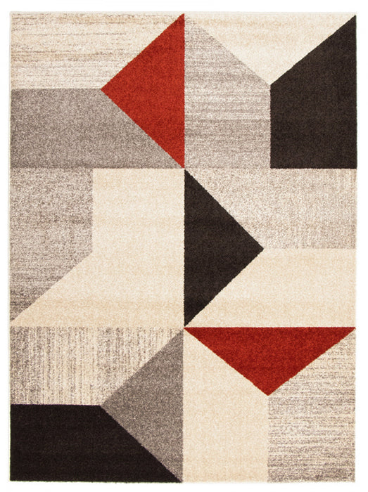 Carpette Hadley grisrouge 7 pi 10 po x 10 pi 2 po