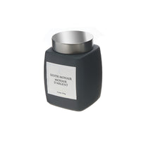 Bougie parfumée carrée de luxe de 13,2 oz à arôme de mohair argent avec couvercle - ensemble de 2