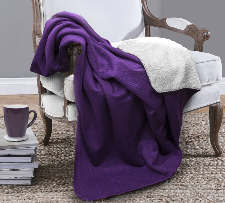 Jeté Billingham 50 po x 60 po - violet