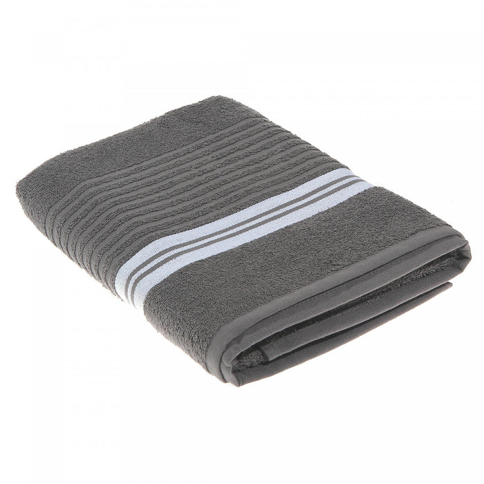 Serviette de bain gris froid 27 x 50 de luxe - ensemble de 2 serviettes
