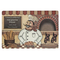 Napperon Eva 12 x 18 orné d’un chef cuisinier joyeux - ensemble de 12