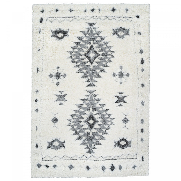 Carpette Lola Diamond grise 7 x 10