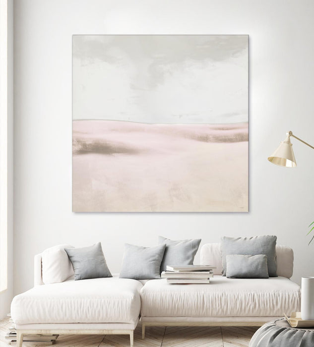 Œuvre d’art murale Giant Art « Blush Balance I » 72 x 72