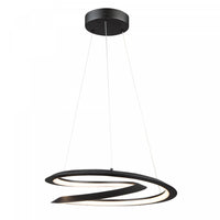 Luminaire suspendu Ara noir à DEL de 24 W
