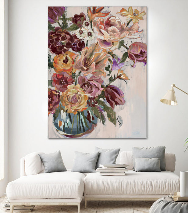 Œuvre d’art murale Giant Art « Spring Bouquet V34 » 72 x 54