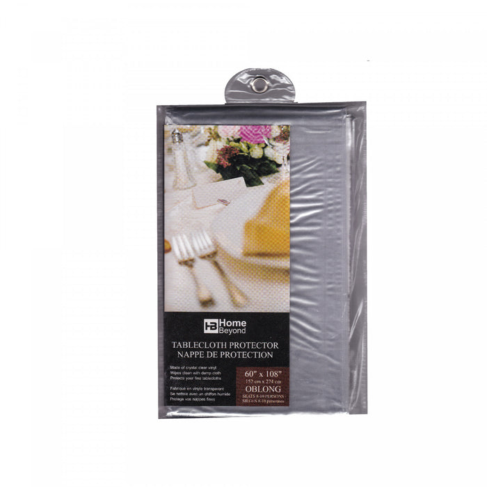 Protège-nappe de 70 po en vinyle transparent