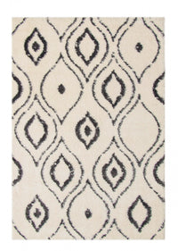 Carpette à poil long Gael ivoire 3 pi 11 po x 6 pi 0 po