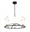 Lustre Infiniti noir et laiton mat à 8 ampoules à DEL intégrées