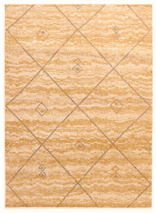 Tapis Grande Ivoire / Or 6pi 7 po X 9pi 6po